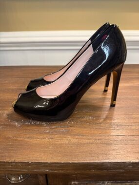 Ted Baker Patent Leather Svana Peep Toe Pumps